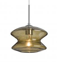 Besa Lighting J-ZENLT-SN - Besa, Zen Cord Pendant For Multiport Canopy, Latte Bubble, Satin Nickel Finish, 1x60W Medium Base