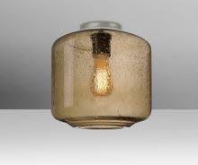 Besa Lighting NILES10SMC-EDIL-SN - Besa Niles 10 Ceiling, Smoke Bubble, Satin Nickel Finish, 1x8W LED Filament