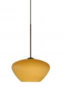 Besa Lighting RXP-541080-BR - Besa Pendant Peri Bronze Amber Matte 1x50W MAX GY6.35 Base