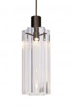Besa Lighting RXP-ICE7CL-BR - Besa Ice 7 Pendant, Clear Glass, Bronze Finish, 1x35W 35W MAX GY6.35 Base
