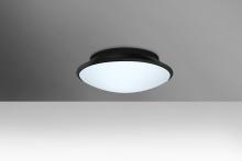 Besa Lighting SILK10BKC - Besa, Silk 10 Ceiling, Opal/Black, 1x60W Medium Base