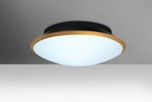 Besa Lighting SILK16GDC - Besa, Silk 16 Ceiling, Opal/Gold, 3x60W Medium Base