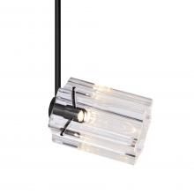 Besa Lighting SP-ICE4CL-12-BK - Besa Ice 4 Spotlight with 12" stem, Clear Glass, Black Finish, 1x35W Bipin