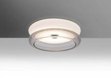Besa Lighting TOPPER8SMC-LED - Besa Topper 8 Ceiling, Opal/Smoke, Finish, 1x10W LED