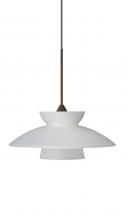 Besa Lighting X-271825-BR - Besa Pendant For Multiport Canopy Trilo 7 Bronze Frost 1x50W MAX GY6.35 Base