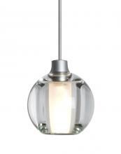 Besa Lighting X-BOCA5CL-SN - Besa, Boca 5 Cord Pendant For Multiport Canopies, Clear, Satin Nickel Finish, 1x35W MAX GY6.35 Base