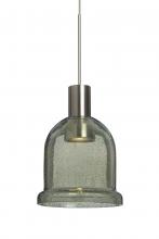 Besa Lighting X-KIBAMS-LED-SN - Besa, Kiba Cord Pendant For Multiport Canopy, Moss Bubble, Satin Nickel Finish, 1x3W LED