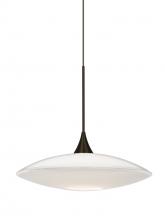 Besa Lighting XP-629406-BR - Besa Pendant Spazio Bronze Opal Glossy 1x50W MAX GY6.35 Base
