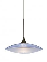 Besa Lighting XP-6294BL-BR - Besa Pendant Spazio Bronze Blue/Frost 1x50W MAX GY6.35 Base