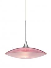 Besa Lighting XP-6294RD-SN - Besa Pendant Spazio Satin Nickel Red/Frost 1x50W MAX GY6.35 Base