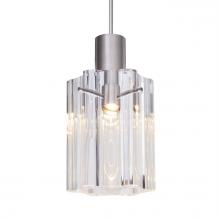Besa Lighting XP-ICE4CL-SN - Besa Ice 4 Pendant, Clear Glass, Satin Nickel Finish, 1x35W 35W MAX GY6.35 Base