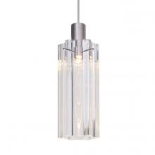Besa Lighting XP-ICE7CL-SN - Besa Ice 7 Pendant, Clear Glass, Satin Nickel Finish, 1x35W 35W MAX GY6.35 Base