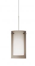 Besa Lighting XP-S44007-SN - Besa Pendant Pahu 4 Satin Nickel Transparent Smoke/Opal 1x35W MAX GY6.35 Base