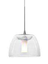 Besa Lighting XP-SPURCL-SN - Besa Spur Cord Pendant, Clear, Satin Nickel Finish, 1x35W MAX GY6.35 Base