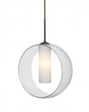 Besa Lighting J-PLATOCL-LED-BR - Besa, Plato Cord Pendant For Multiport Canopies, Clear/Opal, Bronze Finish, 1x5W LED