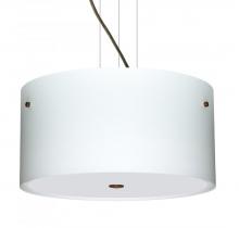 Besa Lighting 1KV-400807-BR - Besa Pendant Tamburo 16 Bronze Opal Matte 3x100W Medium Base