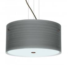 Besa Lighting 1KV-4008TN-BR - Besa Pendant Tamburo 16 Bronze Titan 3x100W Medium Base