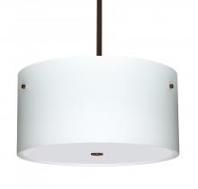 Besa Lighting 1KT-400807-BR - Besa Stem Pendant Tamburo 16 Bronze Opal Matte 3x100W Medium Base