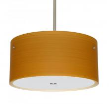 Besa Lighting 1KT-4008OK-LED-SN - Besa Tamburo 16 Pendant Oak Satin Nickel 3x11W LED