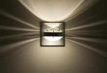 Besa Lighting OPTOS1W-CLFR-LED-BA - Besa Optos Wall Clear/Frost Brushed Aluminum 1x5W LED