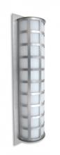 Besa Lighting SCALA28-WA-LED-BA - Besa Outdoor Scala 28 Brushed Aluminum White Acrylic 3x9W LED
