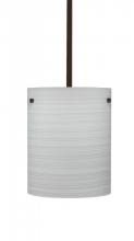 Besa Lighting 1TT-4006KR-BR - Besa Stem Pendant Tamburo 8 Bronze Chalk 1x100W Medium Base