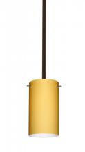 Besa Lighting 1TT-4404VM-LED-BR - Besa Stem Stilo 7 Pendant Bronze Vanilla Matte 1X9W LED