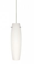 Besa Lighting 1XC-412107-LED-SN - Besa Stilo 11 Pendant, Opal Matte, Satin Nickel, 1x9W LED
