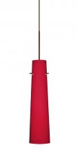 Besa Lighting 1XC-5674RM-LED-BR - Besa Camino Pendant Bronze Ruby Matte 1x50W MAX GY6.35 Base