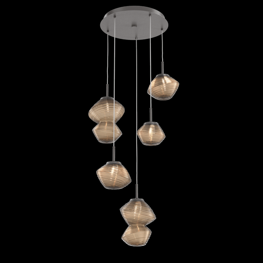 Mesa Round 5pc Multi-Pendant