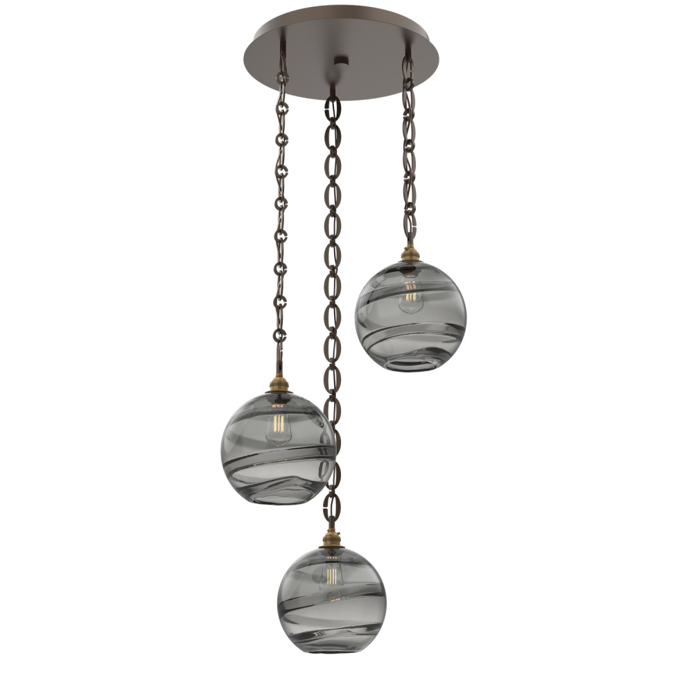 Terra Round 3pc Multi-Pendant with Chain