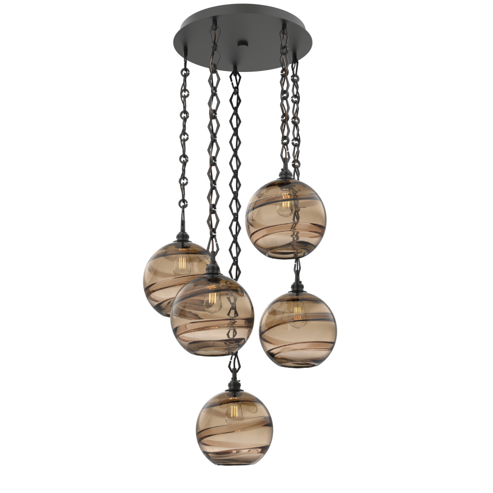 Terra Round 5pc Multi-Pendant with Chain