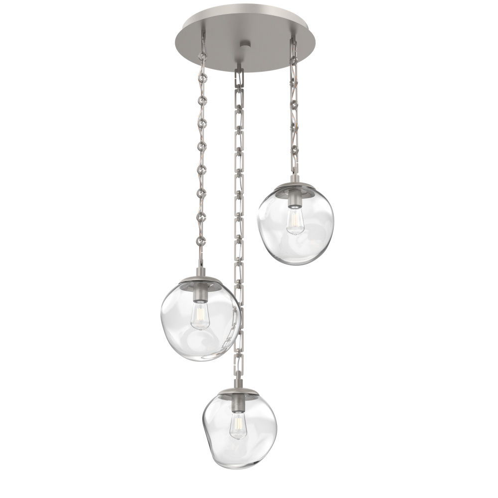 Aster Round 3pc Multi-Pendant with Chain (Bulb)