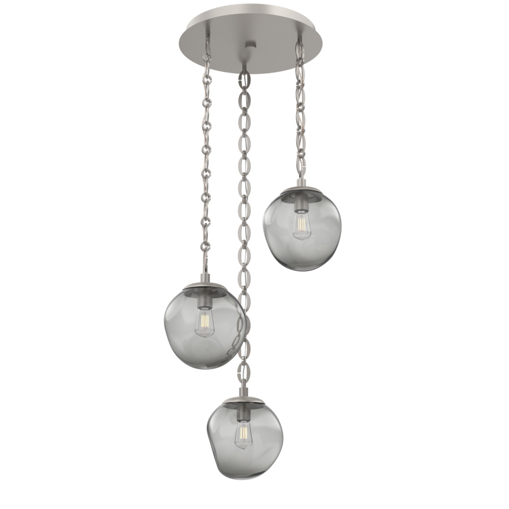 Aster Round 3pc Multi-Pendant with Chain (Bulb)