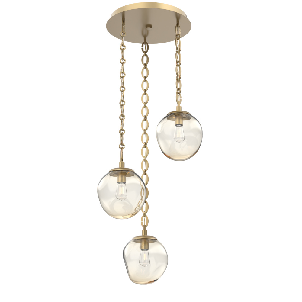 Aster Round 3pc Multi-Pendant with Chain (Bulb)