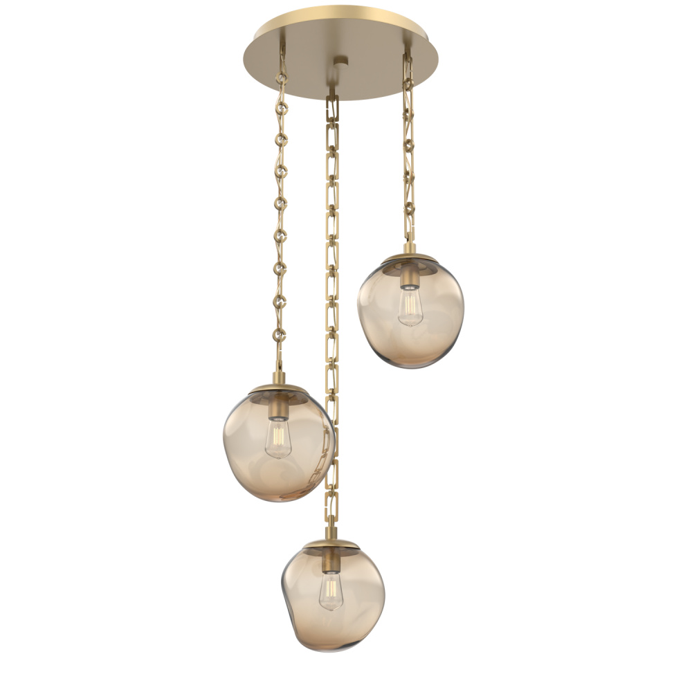 Aster Round 3pc Multi-Pendant with Chain (Bulb)