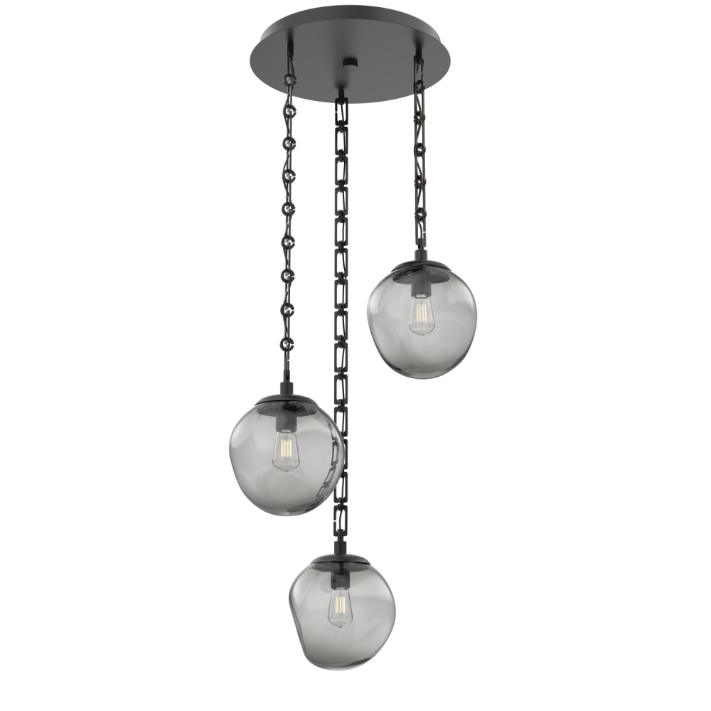 Aster Round 3pc Multi-Pendant with Chain (Bulb)
