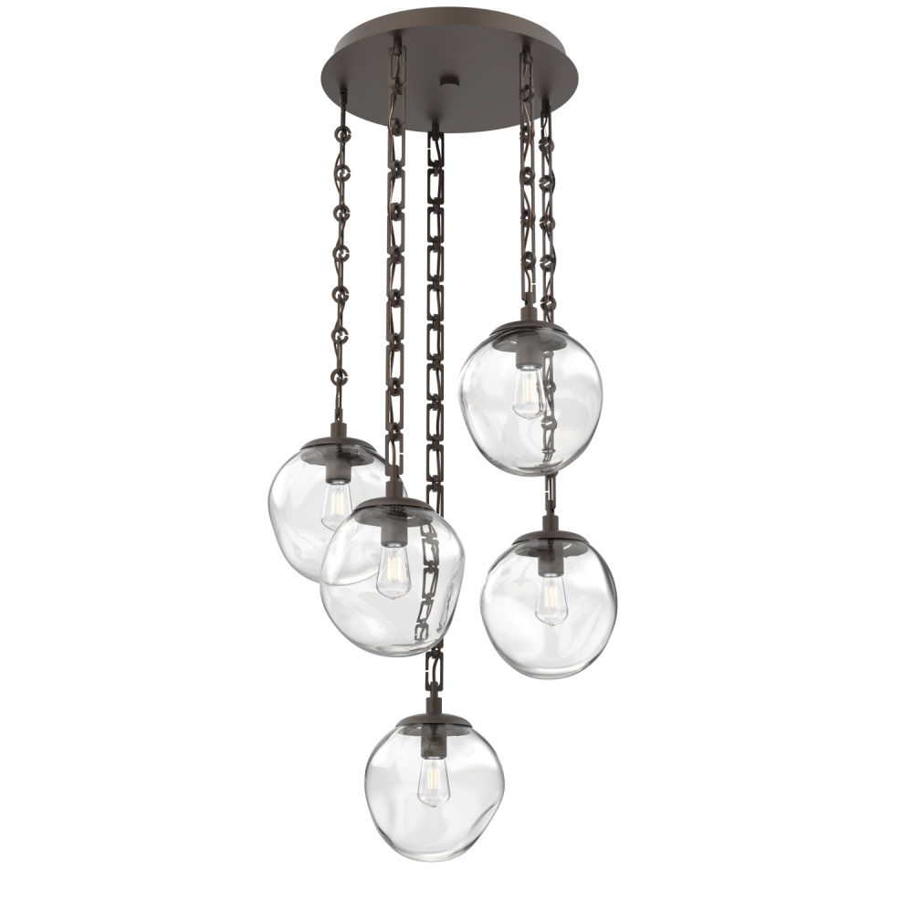 Aster Round 5pc Multi-Pendant with Chain (Bulb)