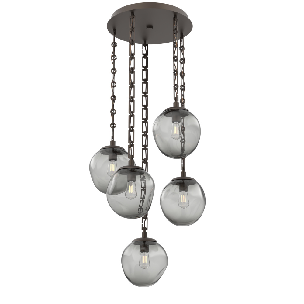 Aster Round 5pc Multi-Pendant with Chain (Bulb)