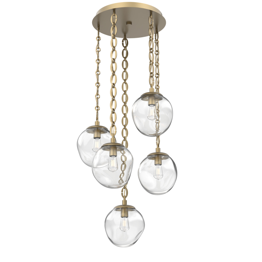 Aster Round 5pc Multi-Pendant with Chain (Bulb)