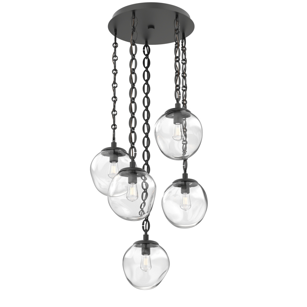Aster Round 5pc Multi-Pendant with Chain (Bulb)
