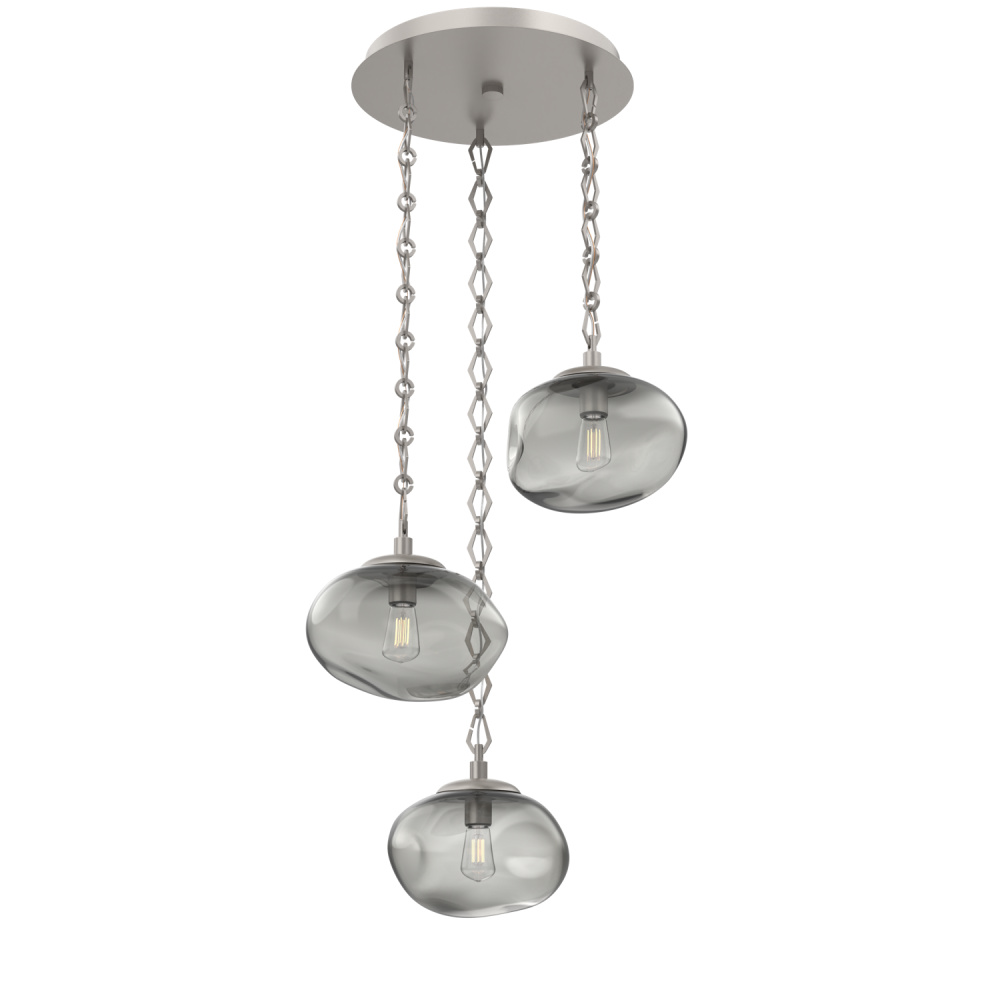 Nova Round 3pc Multi-Pendant with Chain (Bulb)