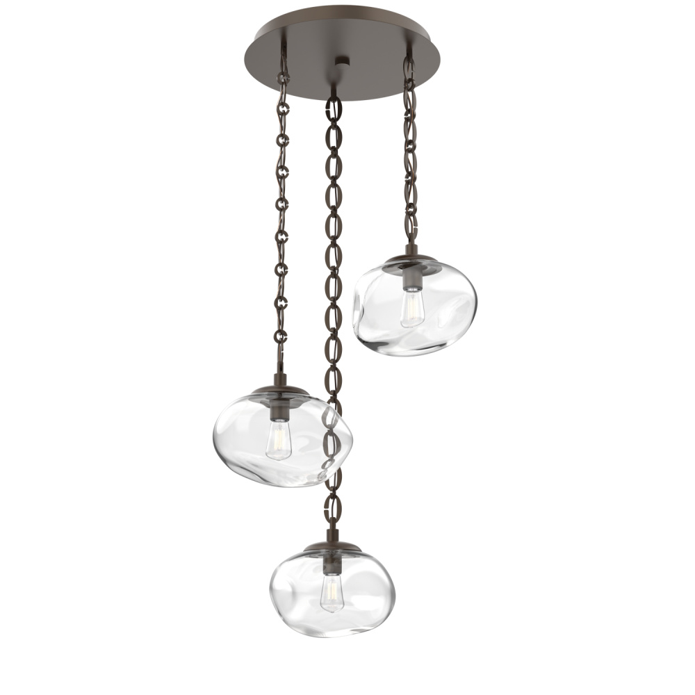 Nova Round 3pc Multi-Pendant with Chain (Bulb)