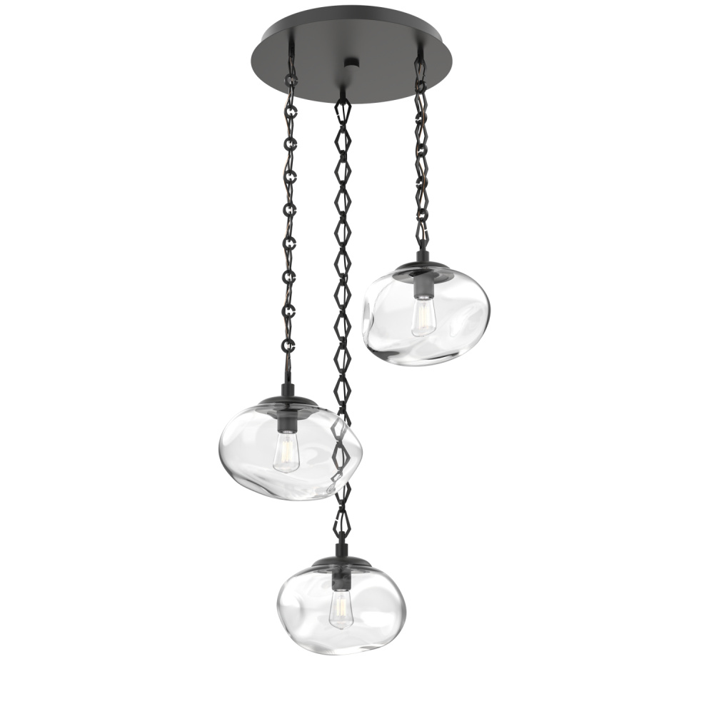 Nova Round 3pc Multi-Pendant with Chain (Bulb)