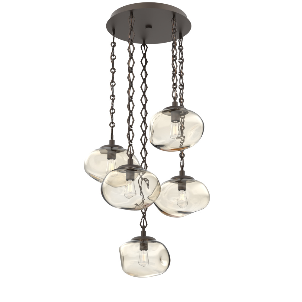 Nova Round 5pc Multi-Pendant Chain (Bulb)