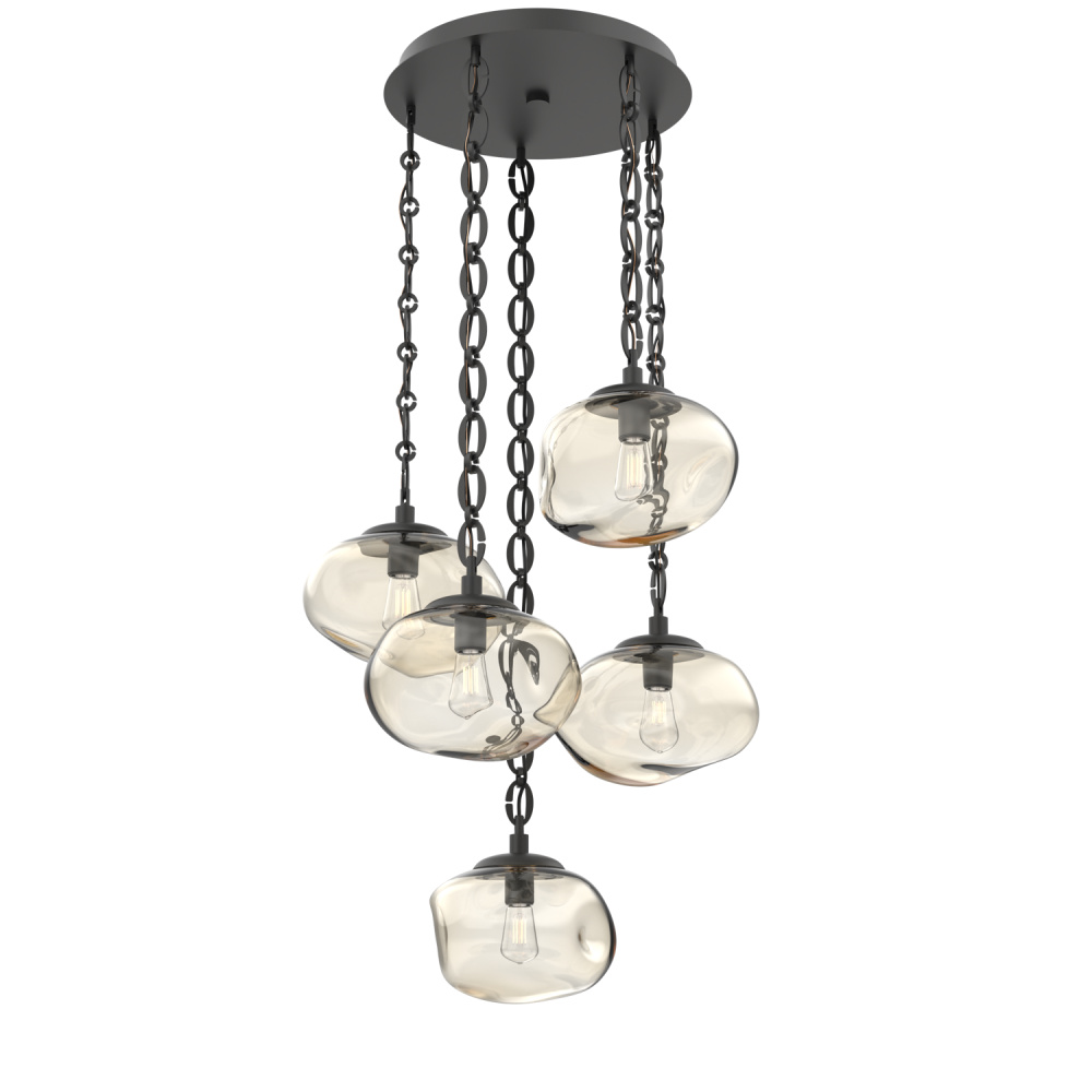 Nova Round 5pc Multi-Pendant with Chain (Bulb)