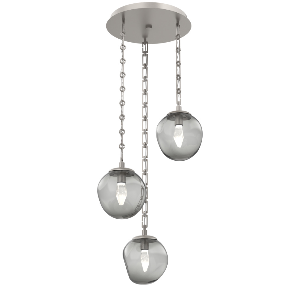 Aster Round 3pc Multi-Pendant with Chain (LED)