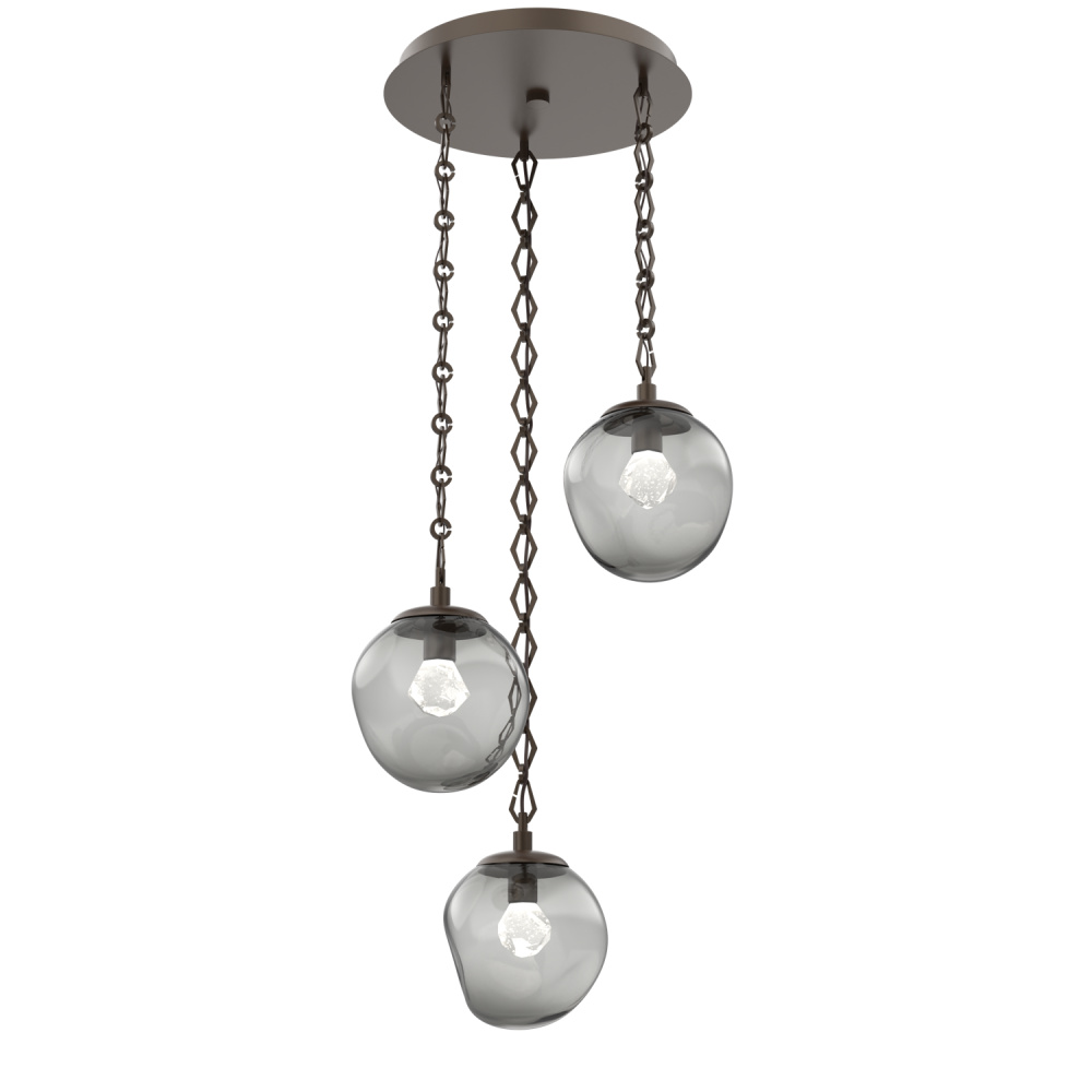 Aster Round 3pc Multi-Pendant with Chain (LED)