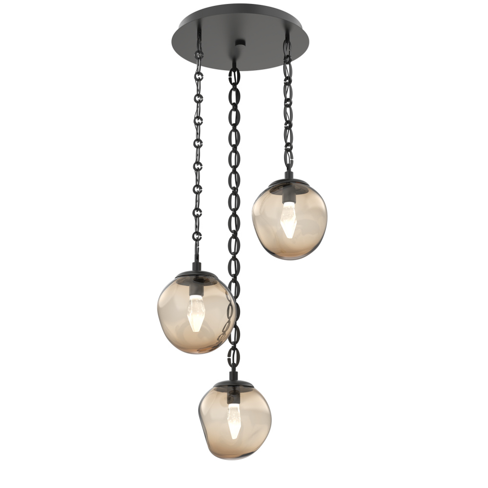 Aster Round 3pc Multi-Pendant with Chain (LED)