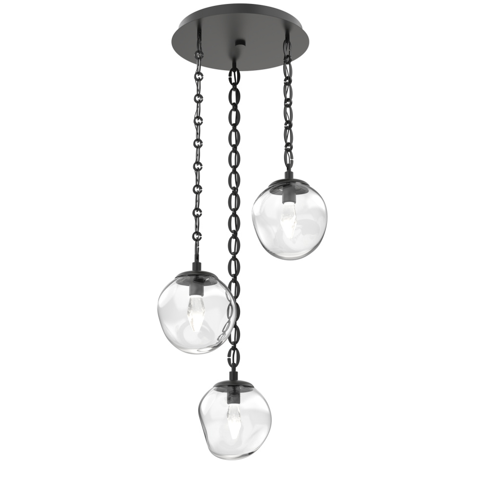 Aster Round 3pc Multi-Pendant with Chain (LED)